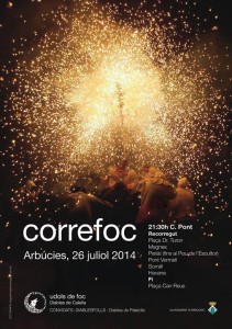 Cartell Correfoc Arbúcies 2014